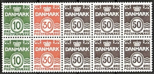 FRIMÆRKER DANMARK | 1984 - AFA HS 8 - Hæftesammentryk - Dobbeltstribe - Postfrisk